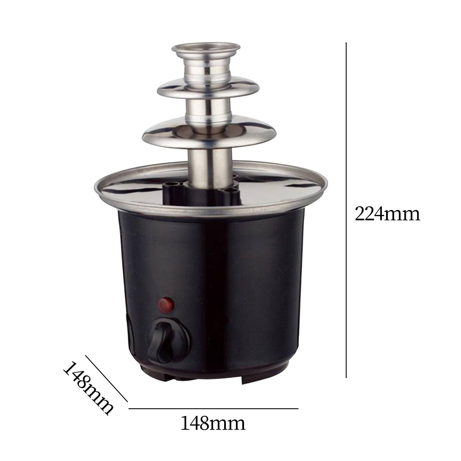 Chocolate Fondue Fountain Plug:EU 3 Tiers Electric for BBQ Sauce Cheese