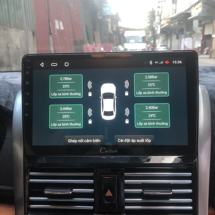 Bộ cảm biến áp suất lốp trong TPMS dùng cho ô tô màn hình DVD Android TNS601