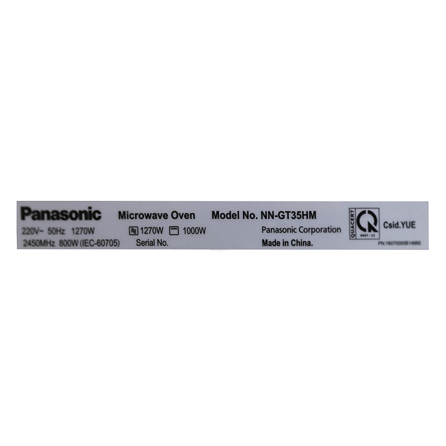 Lò Vi Sóng Panasonic NN-GT35HMYUE (800W) - Hàng Chính Hãng