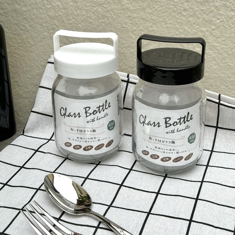 Hũ thủy tinh có quai xách Echo Glass Bottle 450ml