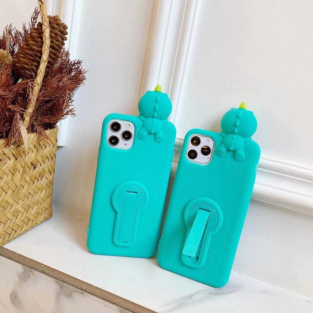 Ốp điện thoại silicon cao su in khủng long gấu 3d cho Iphone 11 Pro Max Iphone 6 6s 7 8+ XR Xs Max
