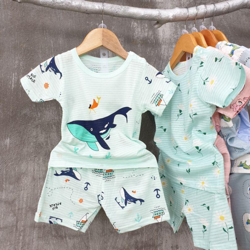 Quần áo trẻ em - SET BỘ cotton than tre nhí