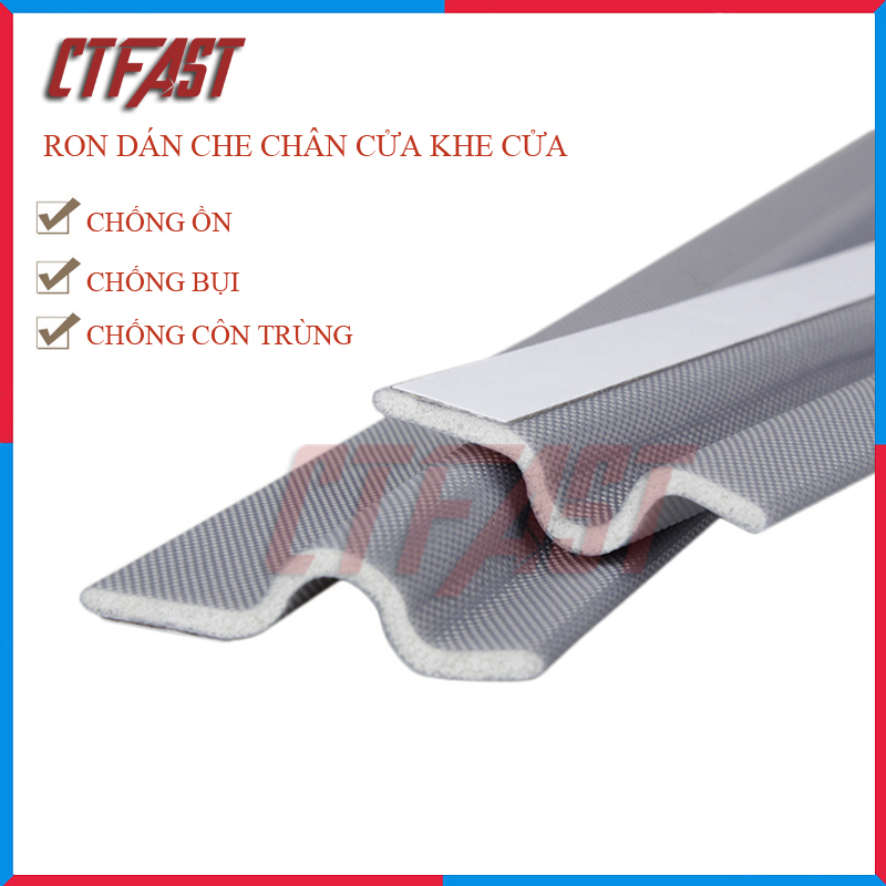 Cuộn 10 mét ron dán che khe cửa ,chân cửa,khung cửa CTFAST chống bụi, ngăn côn trùng, chống ồn, chống thoát nhiệt điều hòa, chống va đập cửa - Molde 2021