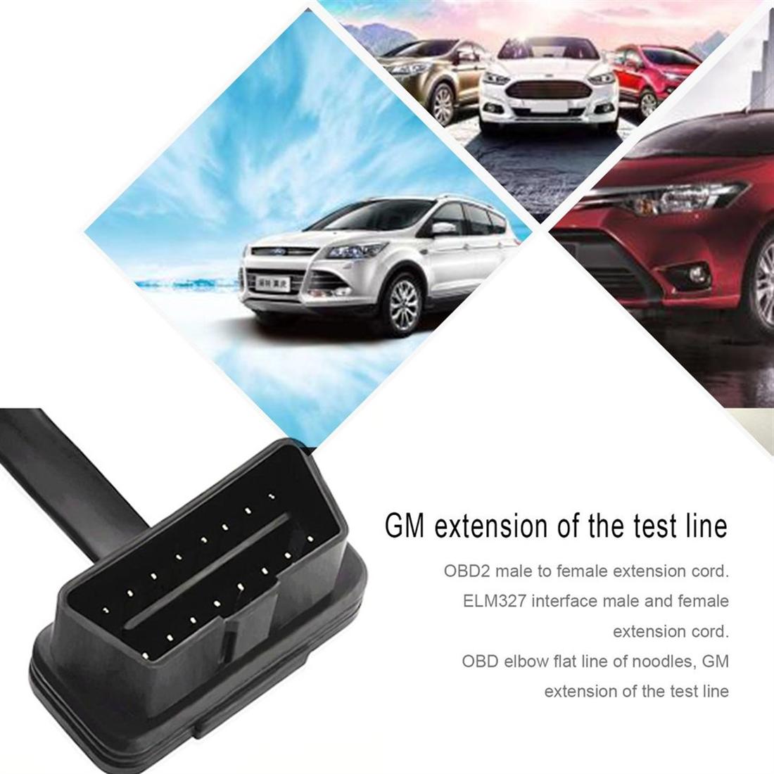 Dây Cáp Kết Nối Đầu Đực 16 Pin 8 Core OBD2 Sang Đầu Cái Cho Xe Hơi