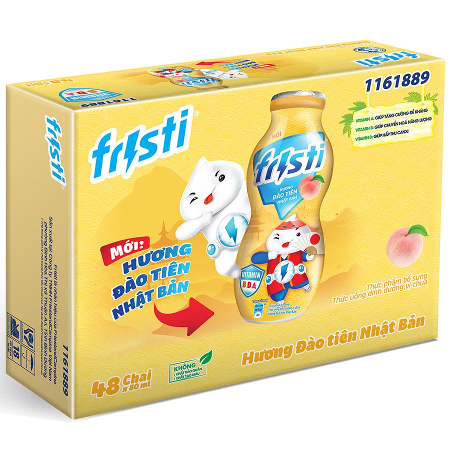 Thùng Fristi Hương Đào Tiên Nhật Bản 48x80ml