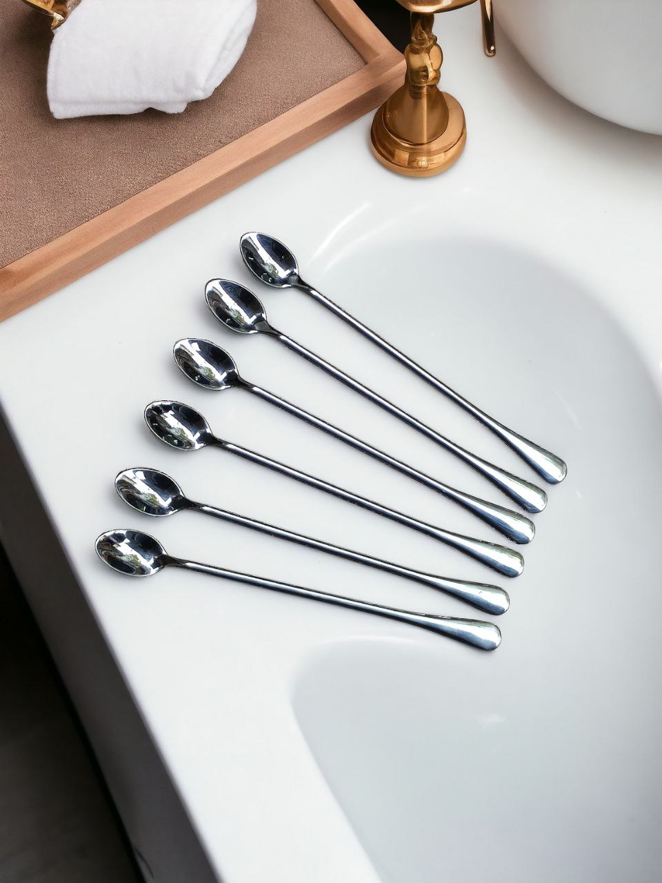 COMBO 6 THÌA MUỖNG CÀ PHÊ INOX CAO CẤP - DÀI 24CM