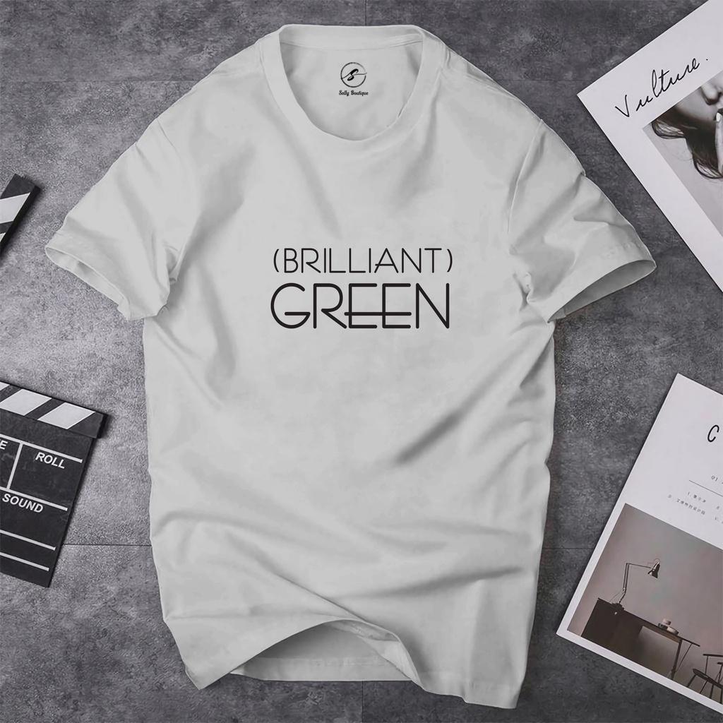 Áo Thun Nữ In Chữ GREEN Vải Cotton Dày Dặn Mềm Mịn Co Giãn Tốt Fom Xuông Mặc Thoải Mái-ST023 Sally Boutique