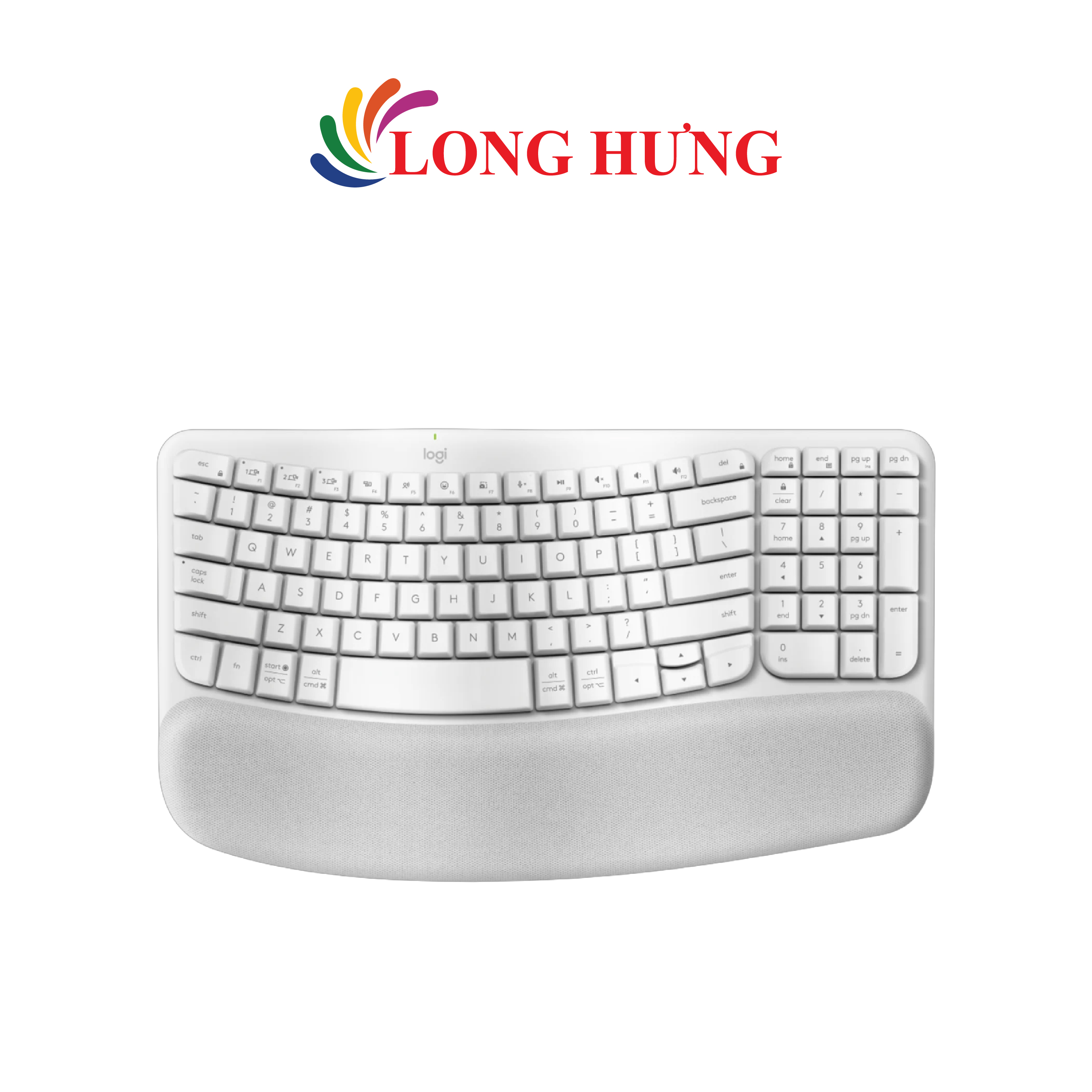 Bàn phím không dây Logitech Wave Keys Ergonomic - Hàng chính hãng