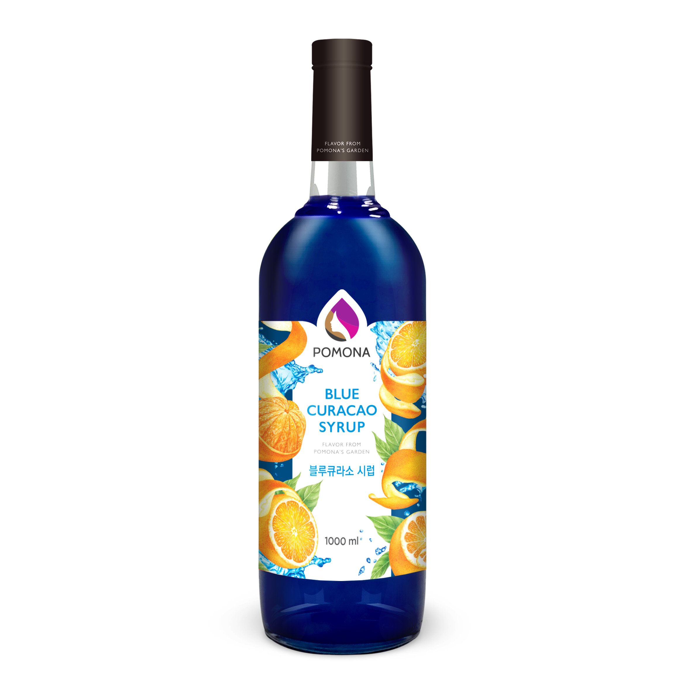 Sirô hương Vỏ cam xanh Pomona - Pomona Blue Curacao Syrup