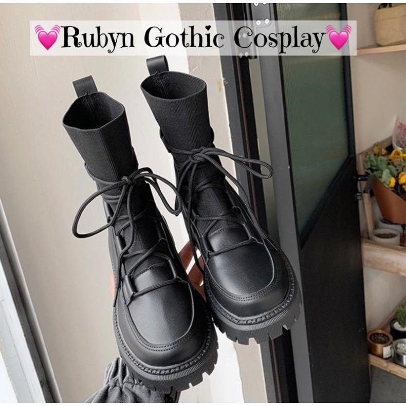 Giày Boots Chiến Binh cổ cao buộc dây cá tính mẫu mới 2021 ( Size 35 - 40 )