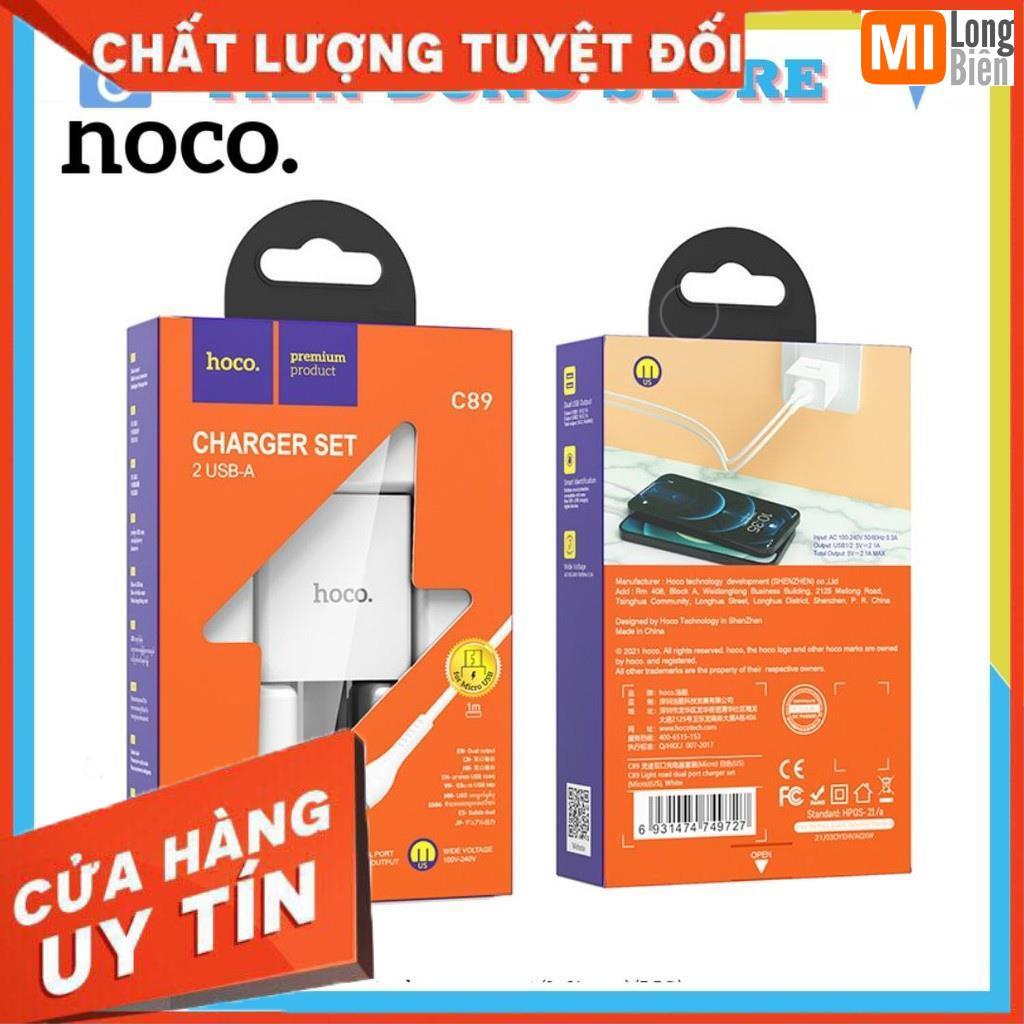 Bộ Sạc Nhanh 2.1A Hoco C89 Hàng Chính Hãng - Bảo Hành 12 Tháng