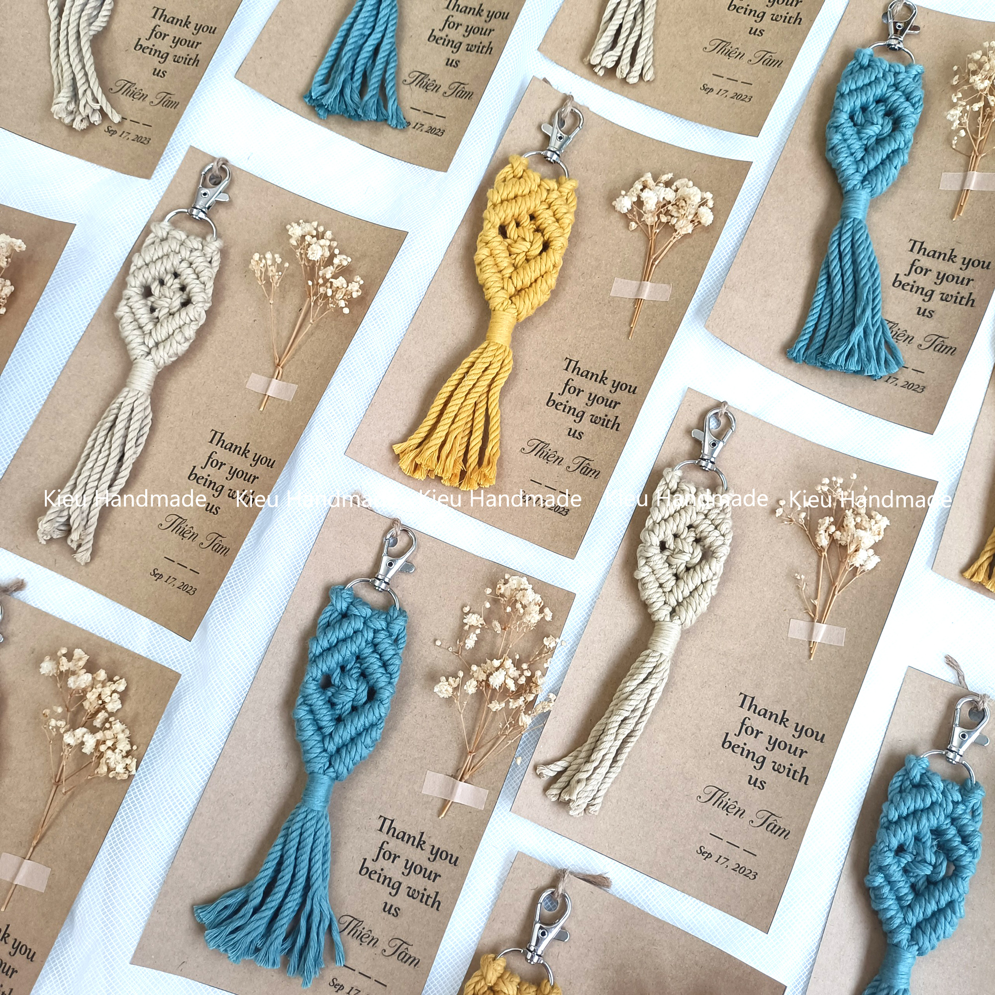 Móc khoá macrame, Quà tặng lưu niệm, quà đáp lễ trong các bữa tiệc cưới, tiệc độc thân, tiệc show giới tính