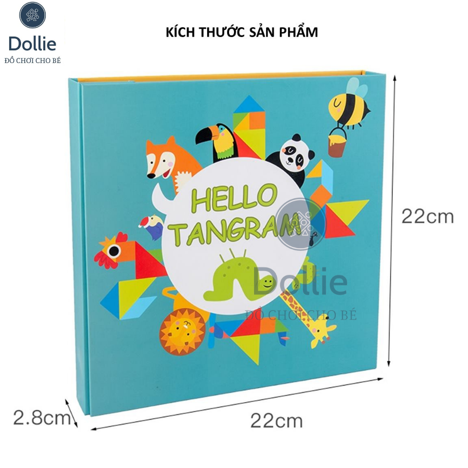 ĐỒ CHƠI TANGRAM CẦM TAY CHO BÉ LUYỆN TƯ DUY HÌNH ẢNH