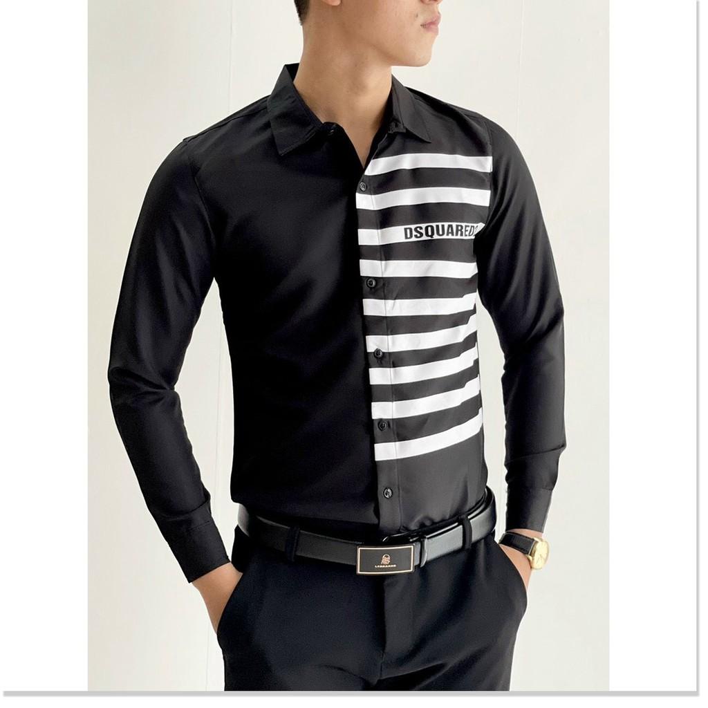 SƠ MI NAM KẺ SỌC 2 MÀU