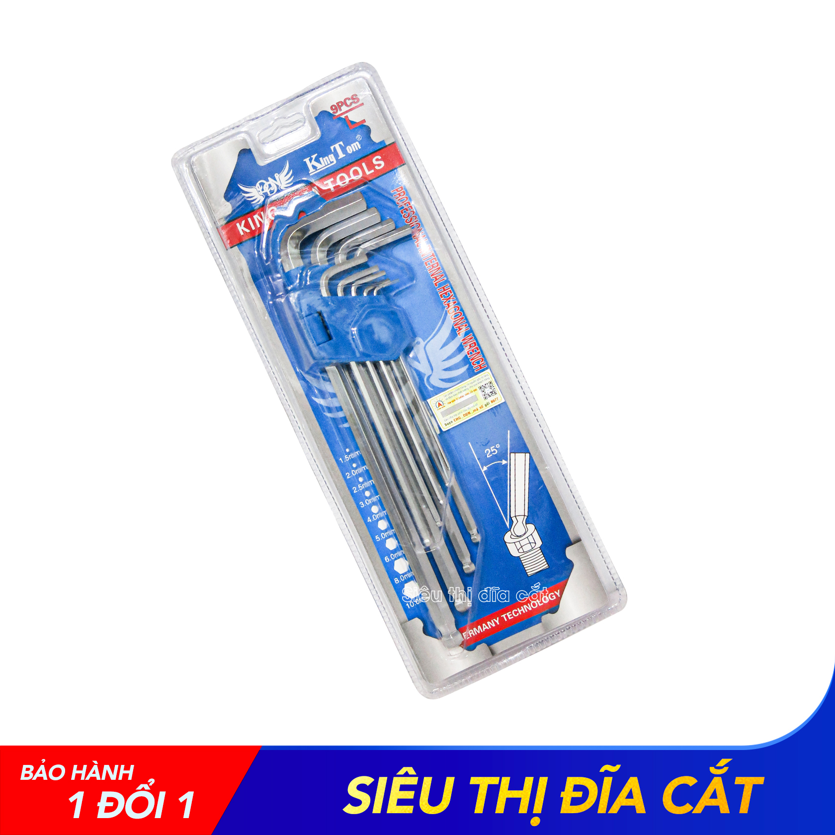 Bộ lục giác Bi KingTom 9 Món Hàng Chính Hãng