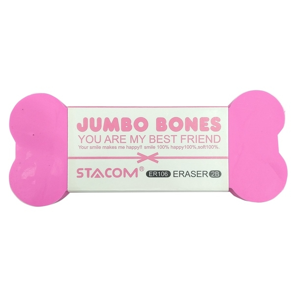 Bộ 3 Gôm Stacom Jumbo Bones Lớn ER106 - Màu Hồng