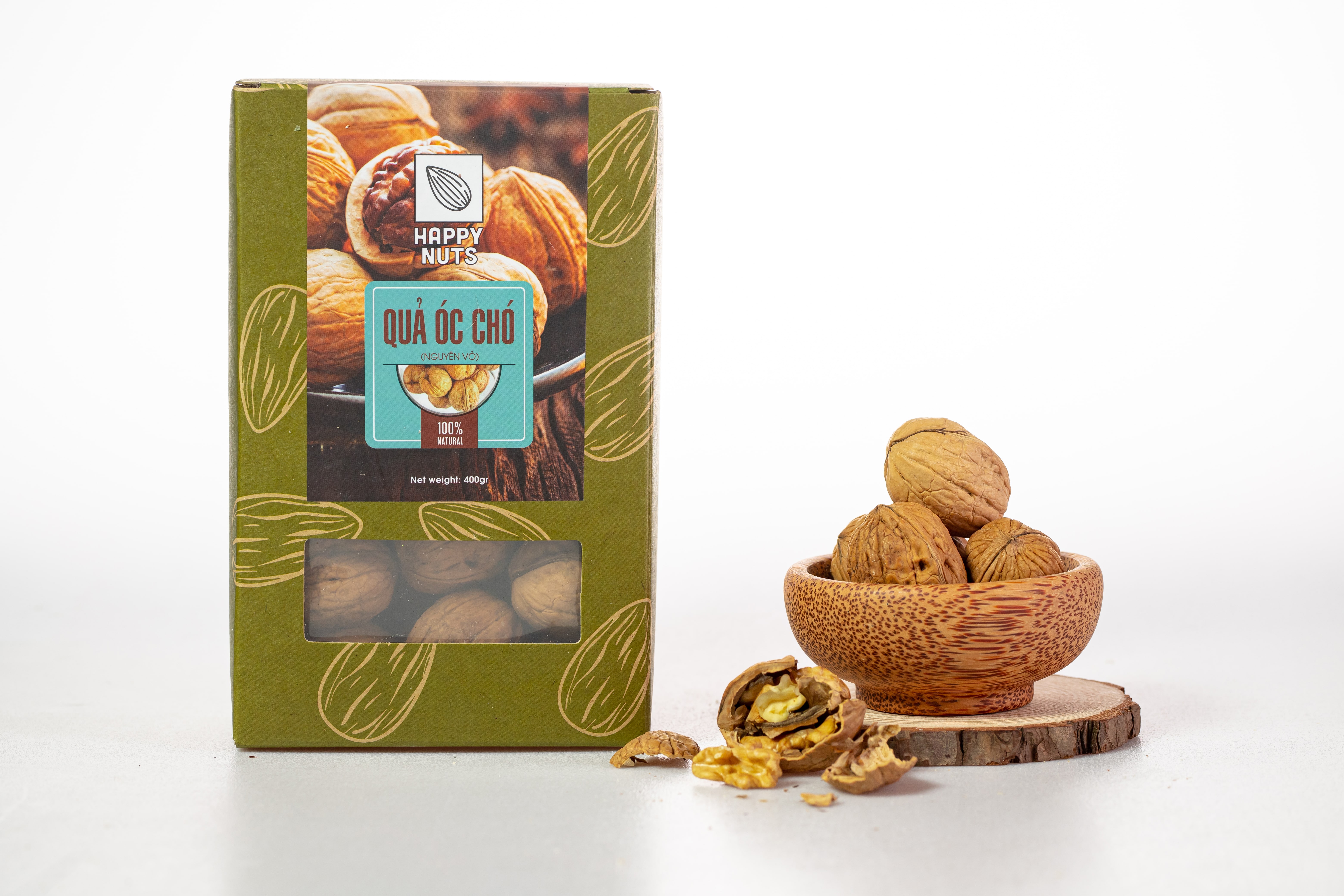 Quả óc chó vàng Happy Nuts 400g