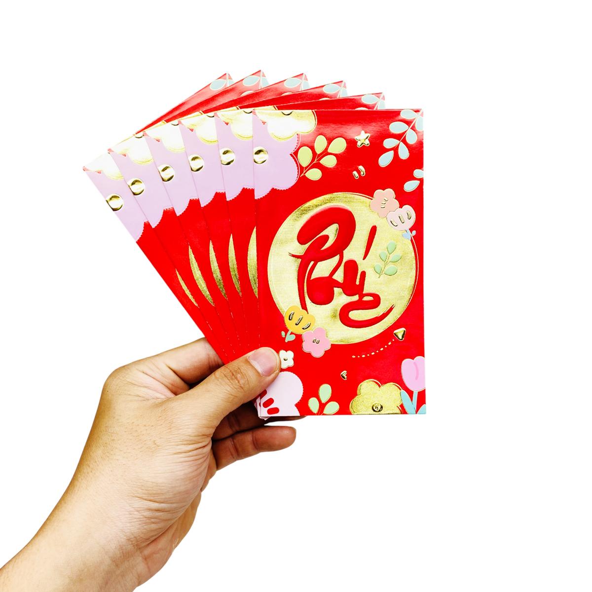 Bộ 6 Bao Lì Xì Tết Bính Ngọ 2026 - H5-8-1 - Phúc