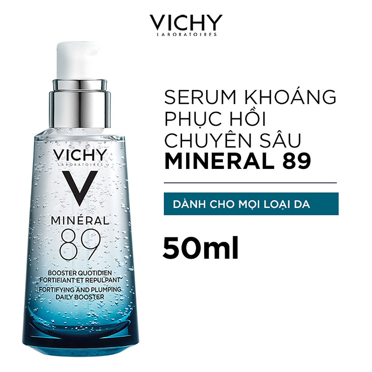 Dưỡng Chất Khoáng Cô Đặc Giúp Phục Hồi Và Bảo Vệ Da VICHY Minéral 89 (50ml) - TẶNG MÓC KHÓA