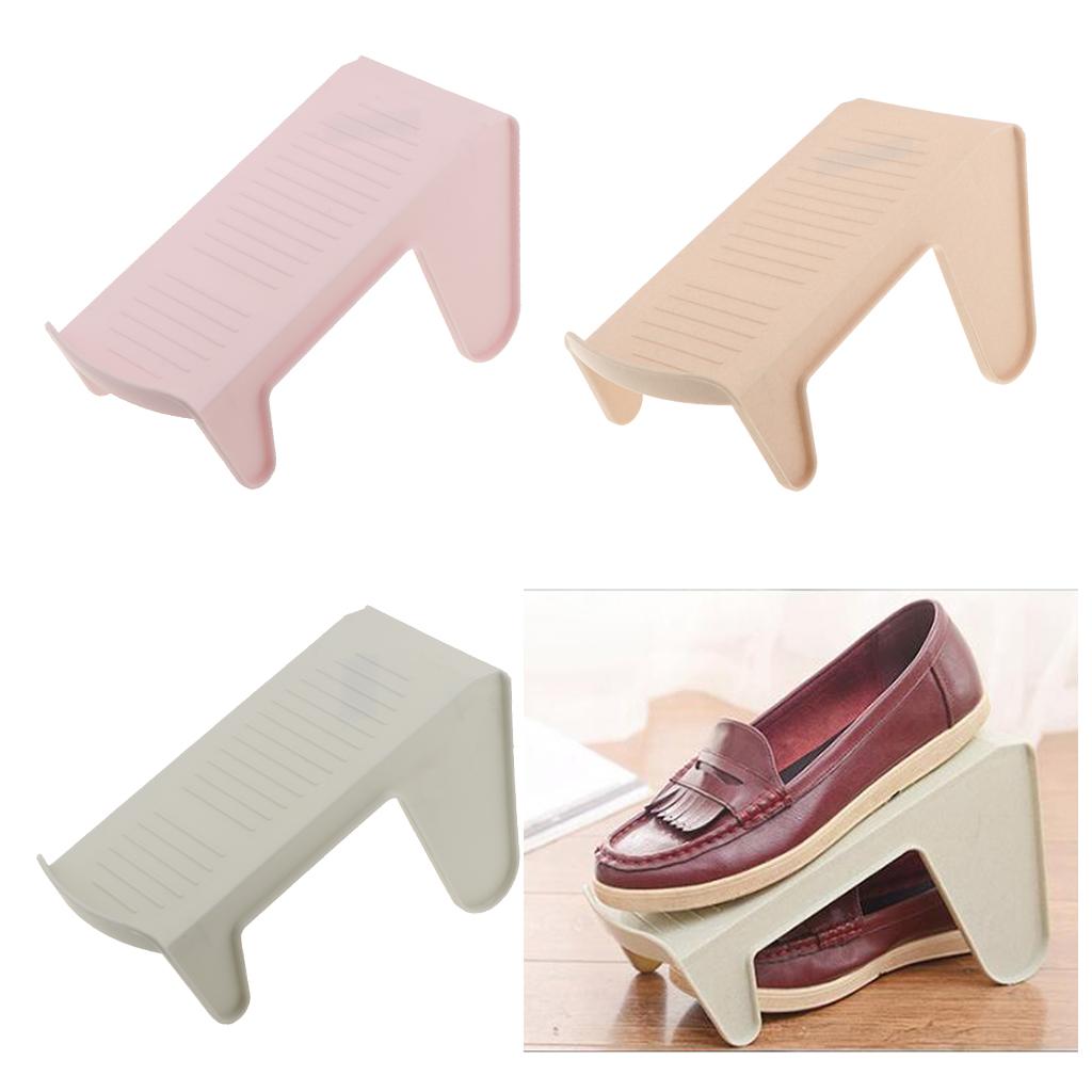 Double Layer Shoe Organizer Shoe Storage Rack Holder Pink