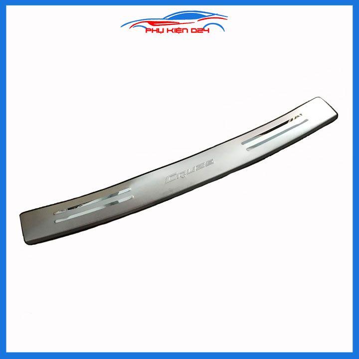 Ốp chống trầy cốp ngoài Lacetti Nhập, Cruze 2009-2010-2011-2012-2013-2014-2015-2016-2017-2018-2019 Inox sáng bóng