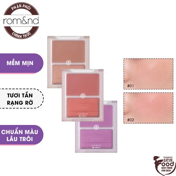 [HANBOK PROJECT] Má Hồng Dạng Kem Mềm Mịn, Lâu Trôi Romand See-Through Melting Cheek 3.5g