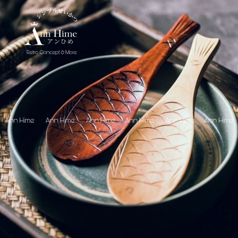 Muỗng Gỗ Muôi Gỗ Nhật Bản Vintage