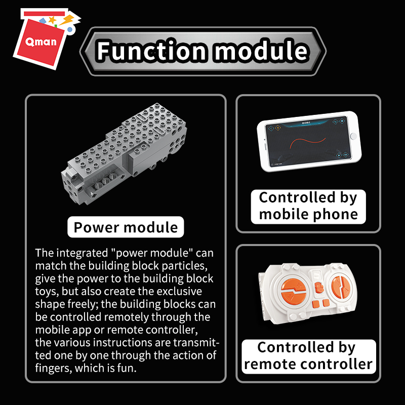 Bộ Đồ Chơi Xếp Hình Technic Qman 54001 Xe Ô Tô Điều Khiển Remote App Cho Trẻ Từ 8 Tuổi