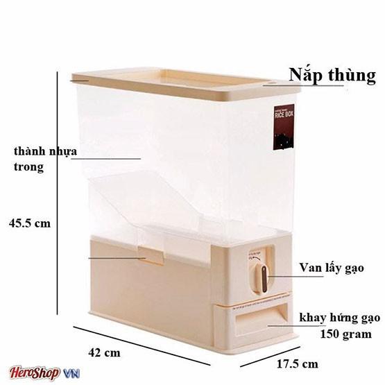 Thùng đựng gạo thông minh Tashuan TS3626B 10kg