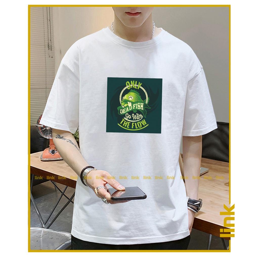 Áo thun tay lỡ CÁ - FISHING chất mát mềm mịn unisex