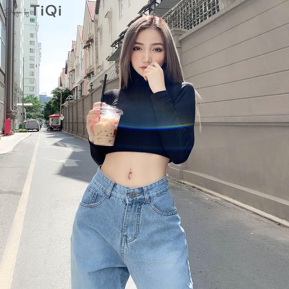 Quần jean ống suông Nữ lưng cao TiQi Jeans B2-1581