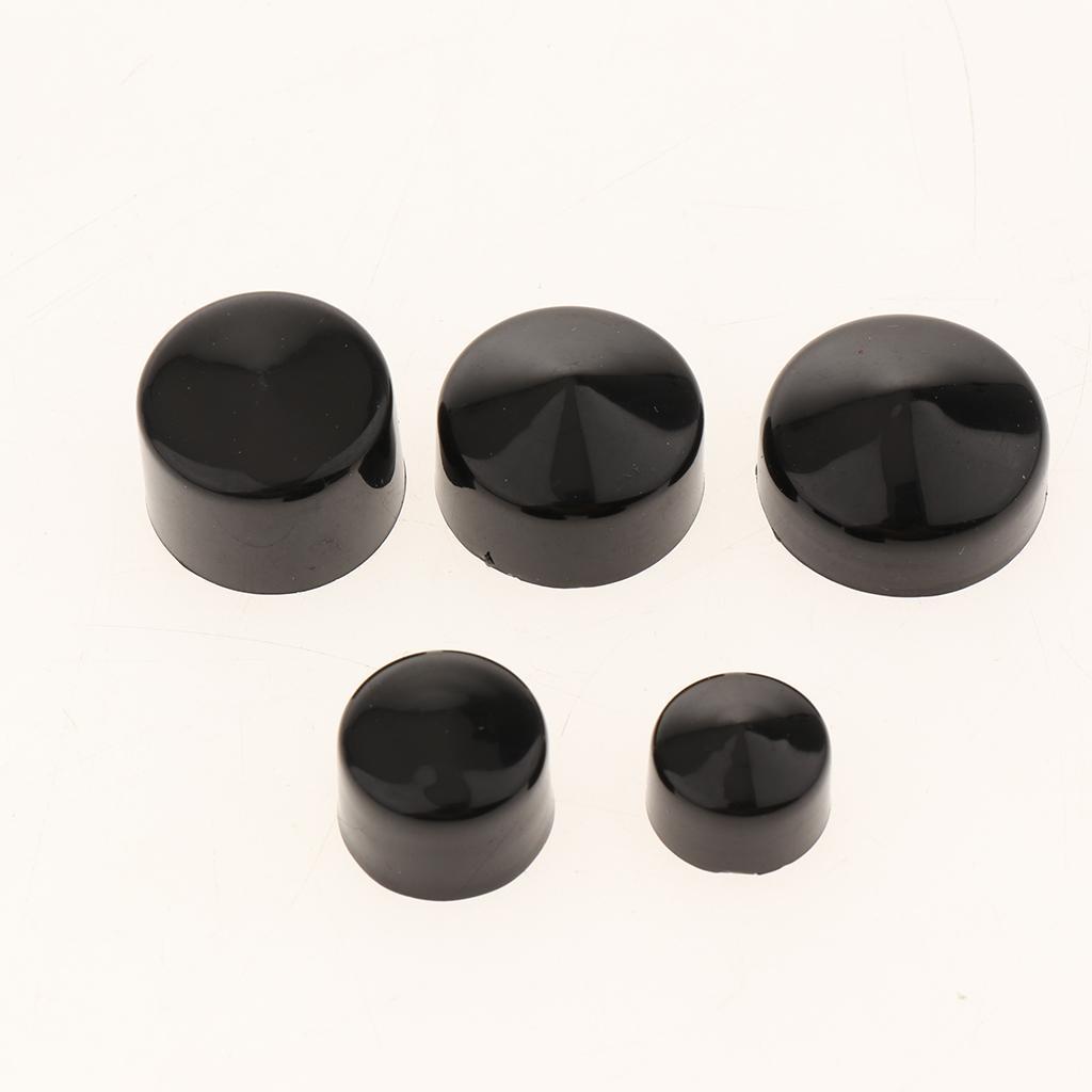 80pcs Solid Motorcycle Black ABS Toppers Caps Cover for FLT/