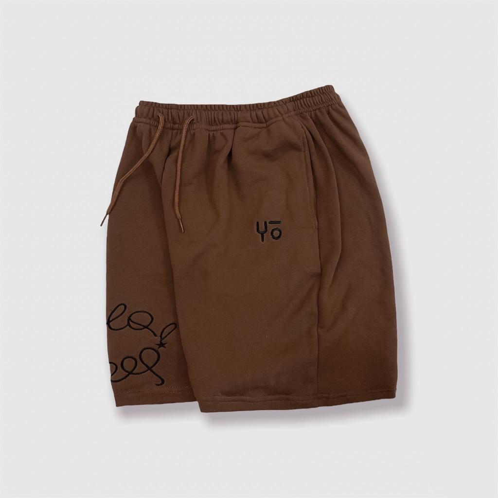 Quần Short Local Brand Basic Thêu Logo Yoloyouth nỉ chân cua