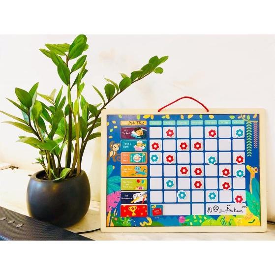 Đồ chơi bảng khen thưởng thành tích bằng gỗ có nam châm cho bé - bảng khen thưởng kỷ luật các ngày trong tuần cho bé