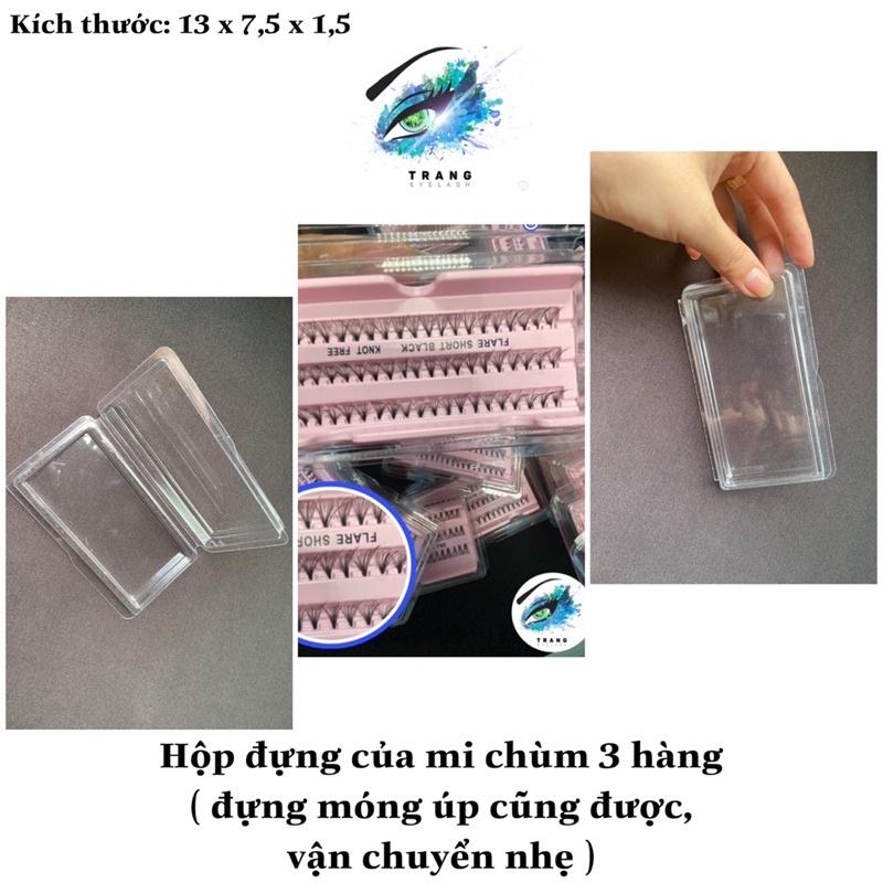 Hộp đựng của mi chùm 4 hàng và 3 hàng/có thể đựng móng úp Nail để vận chuyển nhẹ