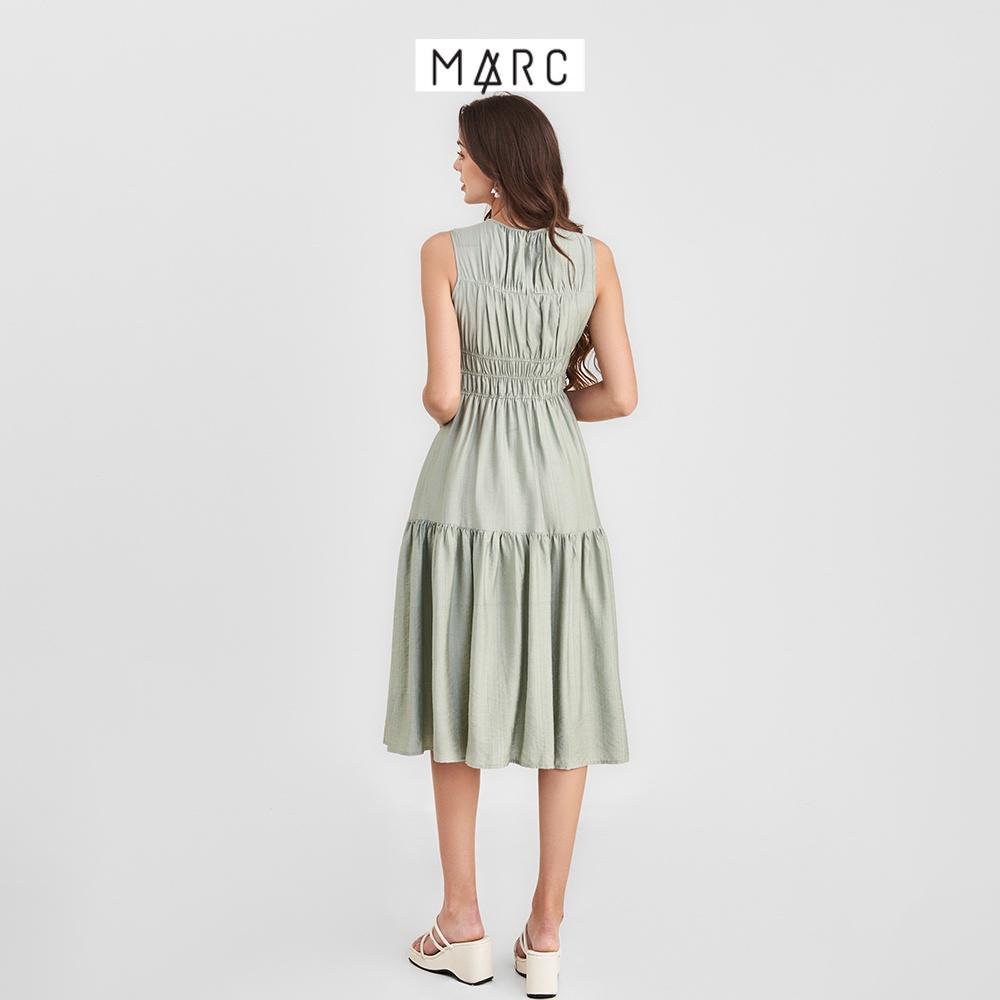 Đầm nữ MARC FASHION midi sát nách rút nhún ngực thun eo FAVH039722