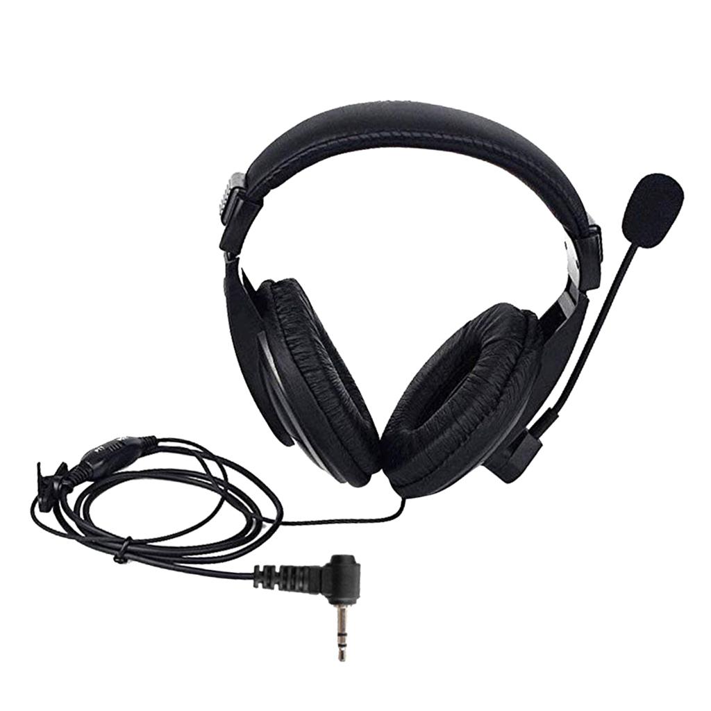 Noise Cancelling Headphones PTT VOX Boom Mic Overhead Headsets for