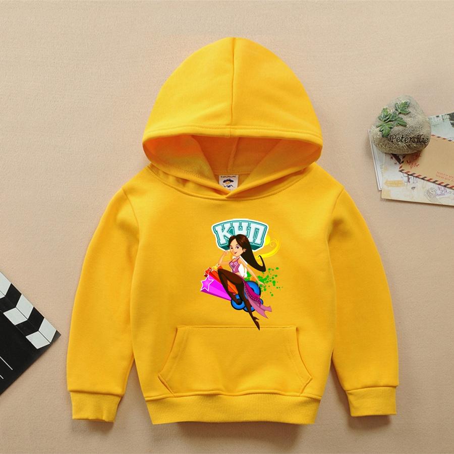 Áo khoác nỉ hoodie gia đình Kun chất nỉ bông màu vàng bé trai bé gái đều mê