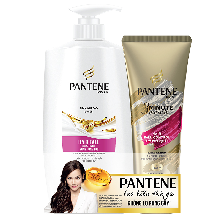 Dầu Gội Pantene Ngăn Rụng Tóc 900g + Kem xả Pantene Cao Cấp 3 Phút Diệu Kì Ngăn Rụng Tóc 150ml