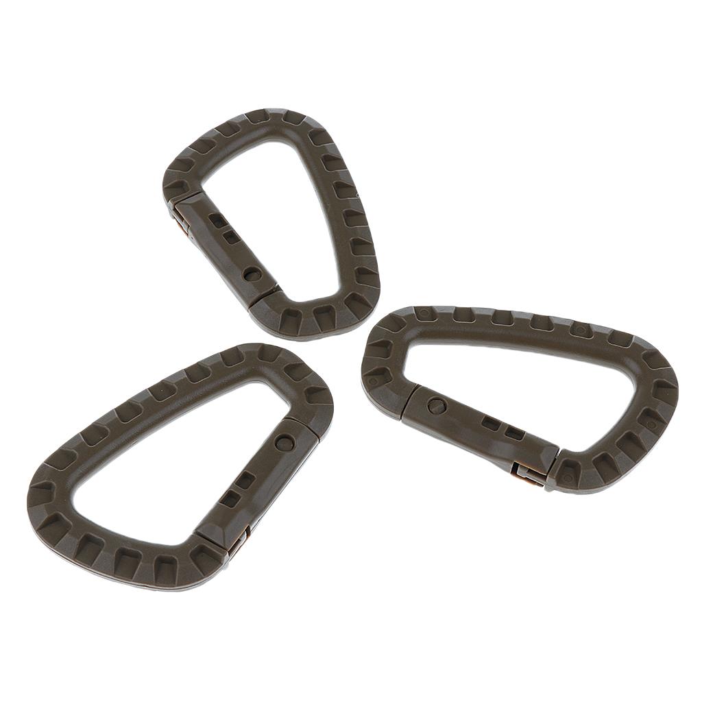 3 Miếng Carabiner Clip Keychain Ba Lô Ngoài Trời Snap Hook