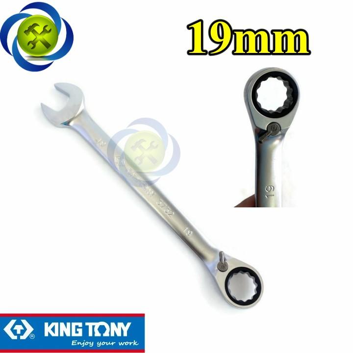 Cờ lê vòng miệng tự động 19mm Kingtony 373219M có khóa gạt