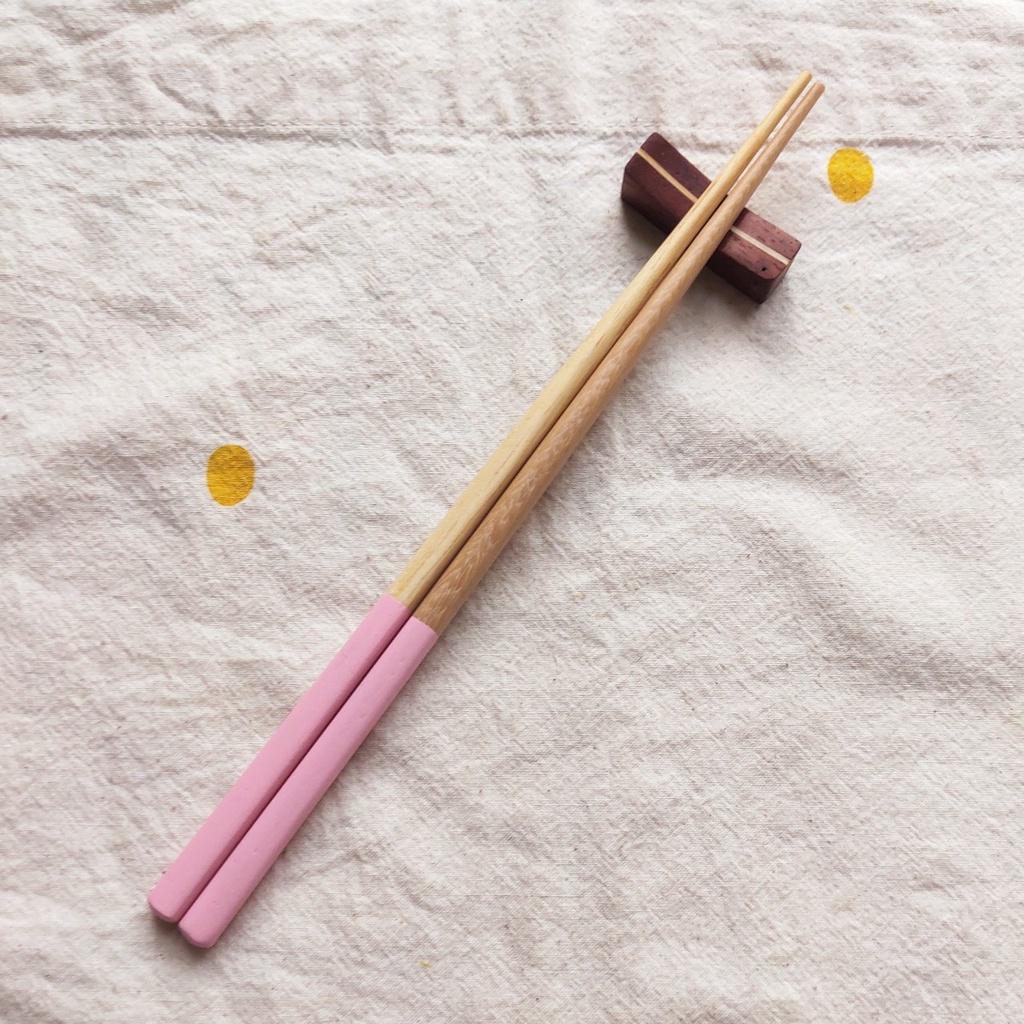 ĐŨA GỖ CÁN SƠN MÀI, PHONG CÁCH NHẬT BẢN 23CM