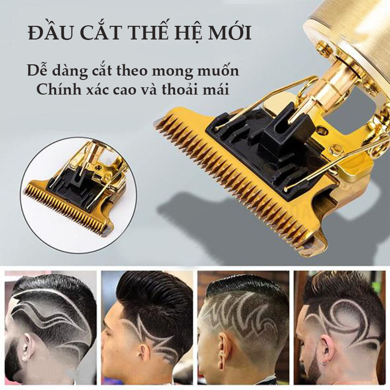 Tông Đơ Cắt Tóc Chấn Viền Cao cấp Salon và Gia Đình Vintage T9