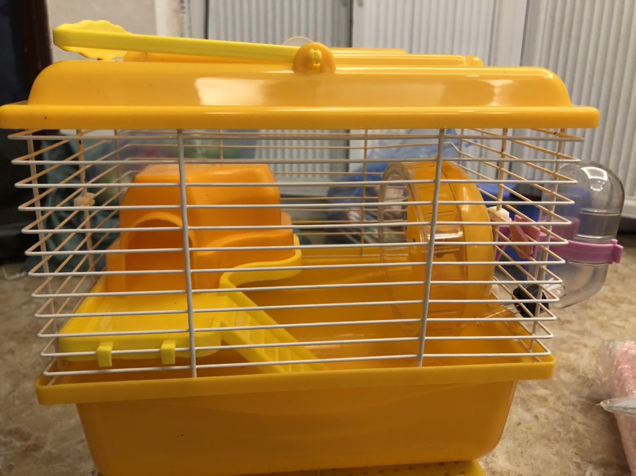 Lồng xách tay 1 tầng full phụ kiện cho Hamster