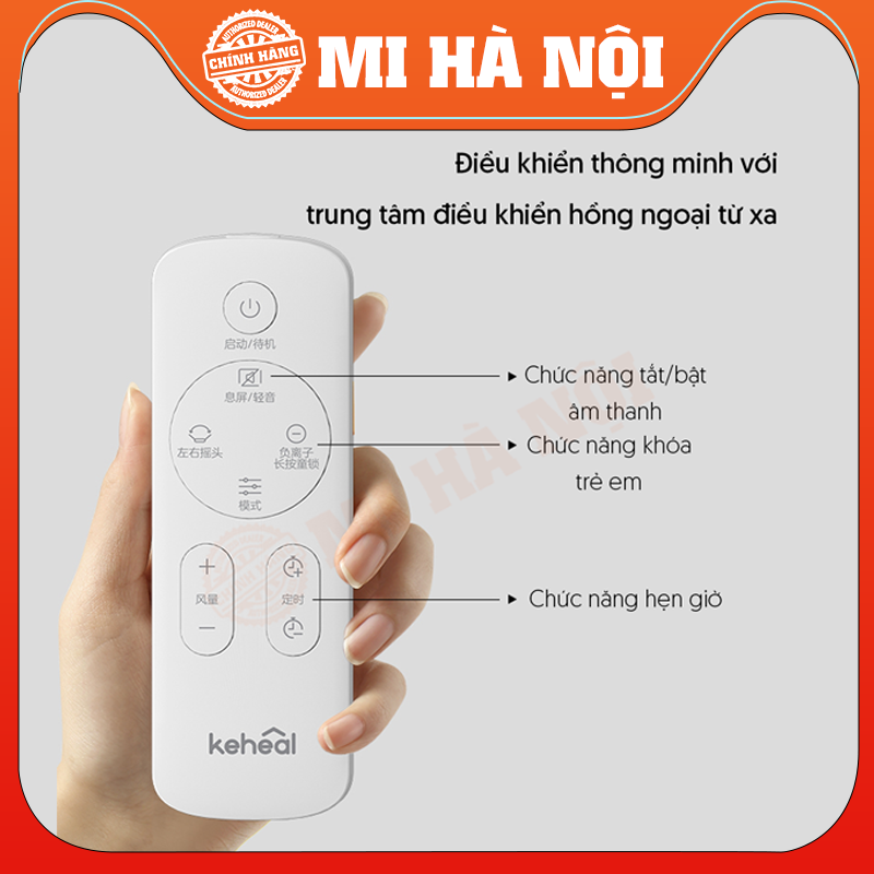 Quạt Không Cánh Tạo Ion Cao Cấp Xiaomi KEHEAL A4 / A3-Kiêm lọc không khí, 12 cấp độ gió, độ ồn thấp- Hàng chính hãng