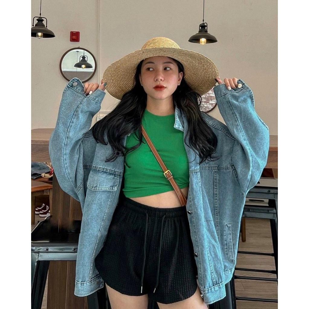 Áo Khoác Bò Nữ Form Rộng Ulzzang Hàn Quốc