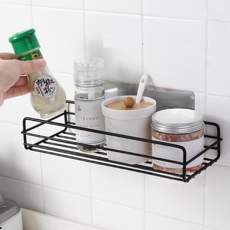 Kệ Nhà Tắm Hình Chữ Nhật , Kệ Sắt Dán Tường Cao Cấp Không Rỉ Siêu Chắc