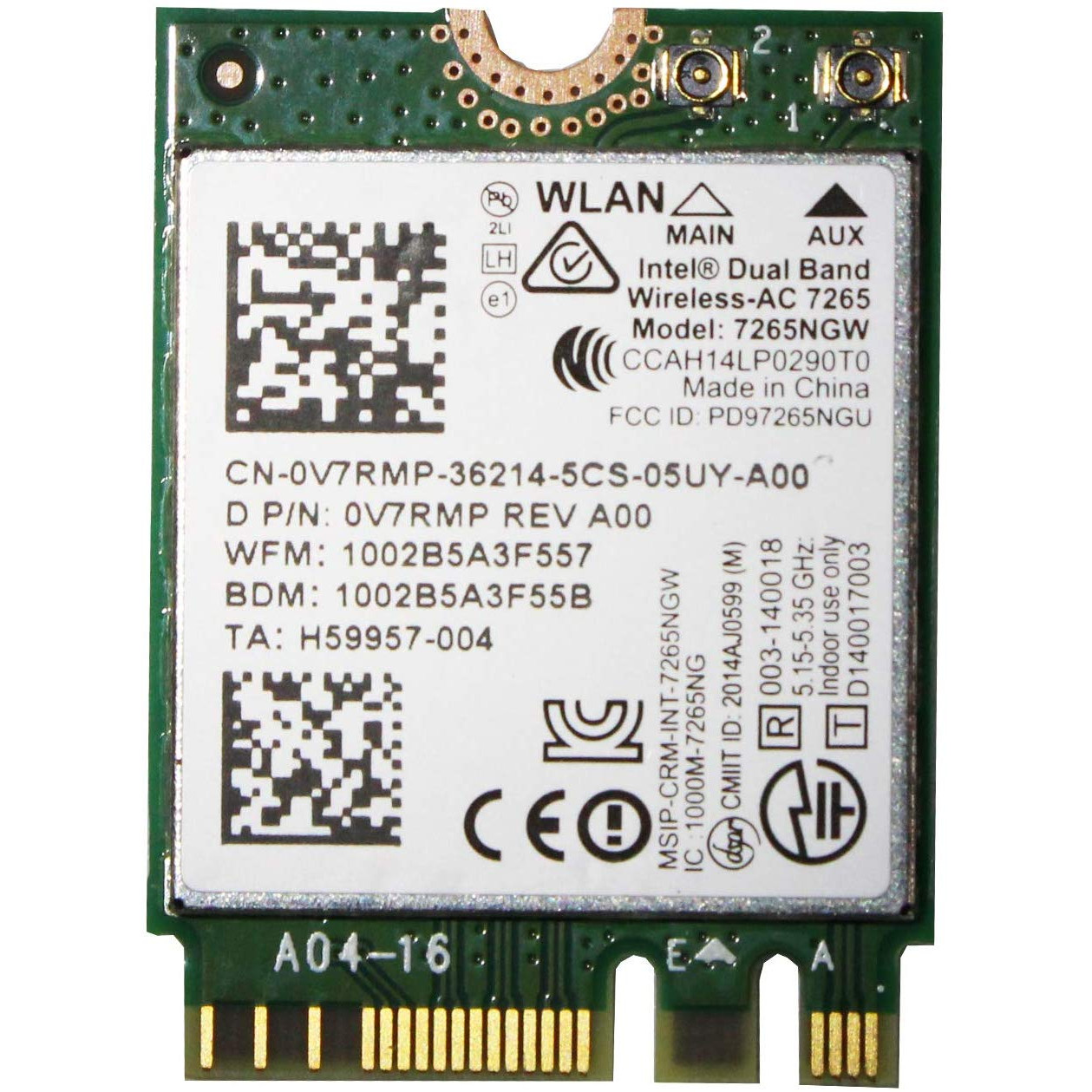 Card Intel Wireless Bluetooth NGW M2 - Hàng nhập khẩu