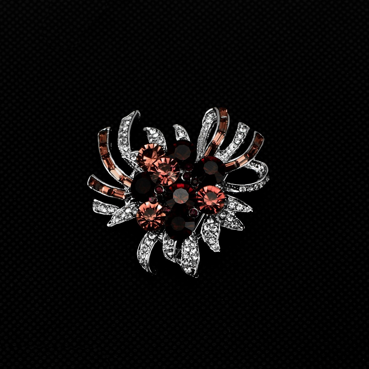 Trâm Cài Áo TCA17 Hoa Xòe Nâu