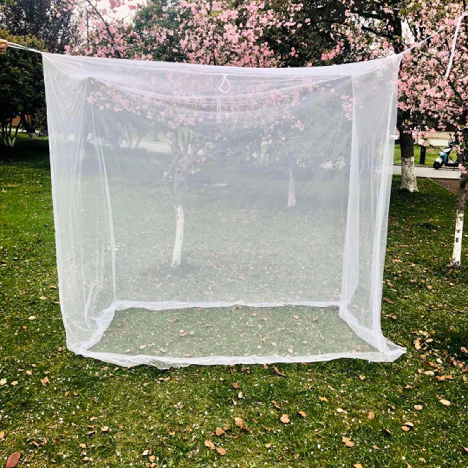 Camping Mosquito Net Outdoor Mosquito Net, White, Fine Mesh, 200x200x180cm